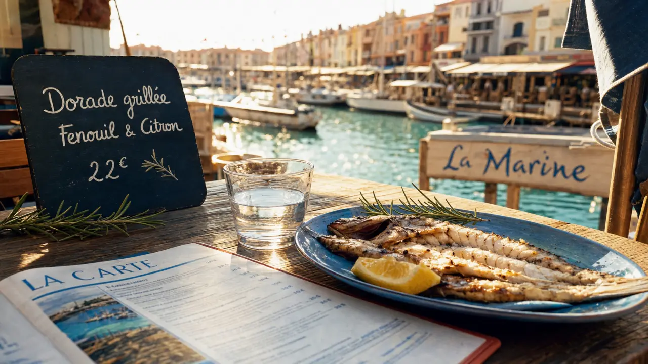 la marine cap d agde restaurant : fruits de mer au port