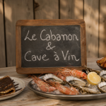 Le cabanon et sa cave à vin : fruits de mer et vin à Lacanau