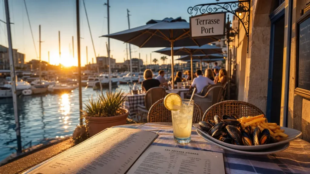 Restaurant au port du Cap d’Agde : terrasse, poissons et horaires pour choisir sans hésiter