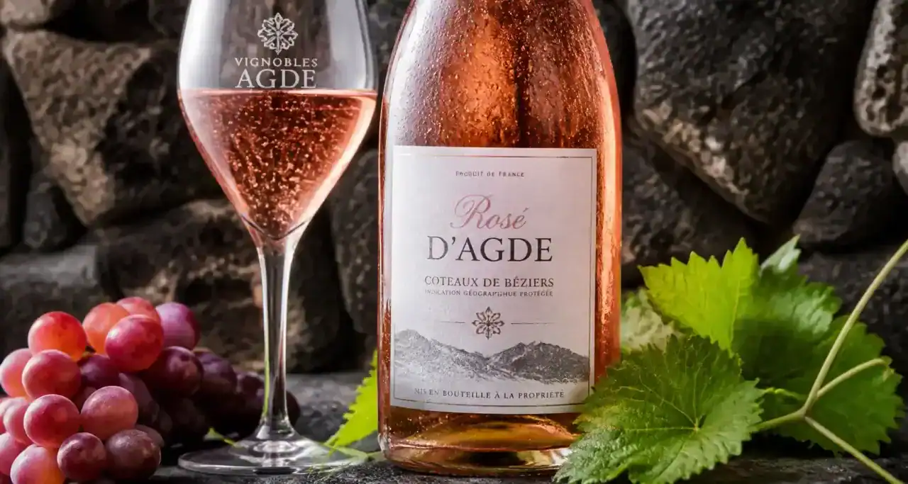 Vin du Languedoc et pierre volcanique