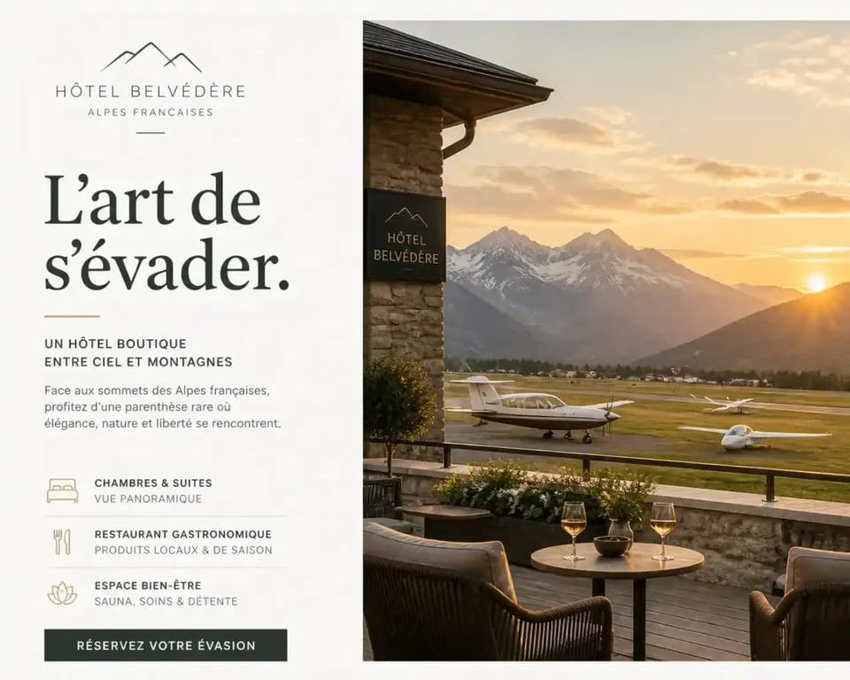 The Originals Boutique Hôtel Le Cap Gap Sud vue sur l'aérodrome et les Alpes