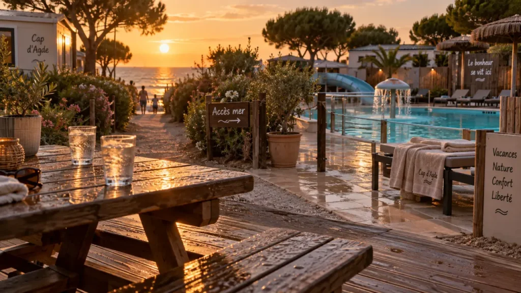 Camping le cap d agde bord de mer : accès plage depuis le camping