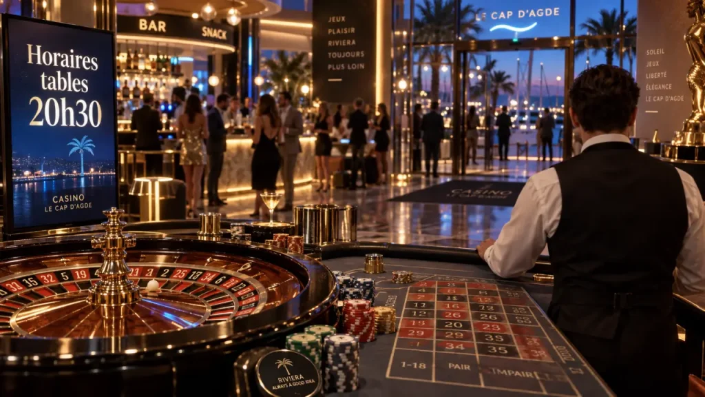 Casino du Cap d’Agde : les tables ouvrent à 20 h 30, avec des horaires plus tardifs le week-end