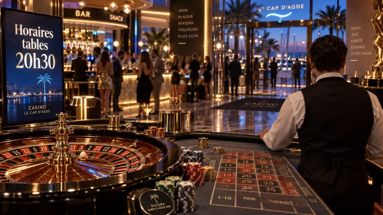 Casino cap d agde : roulette et horaires tables 20h30