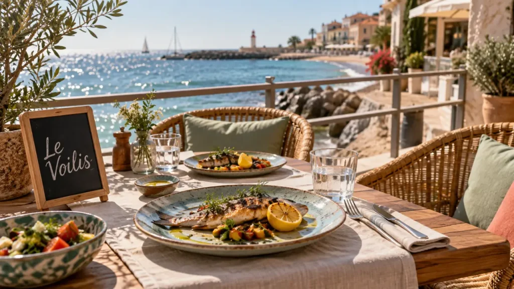 Voilis restaurant grau d agde, terrasse face à la mer