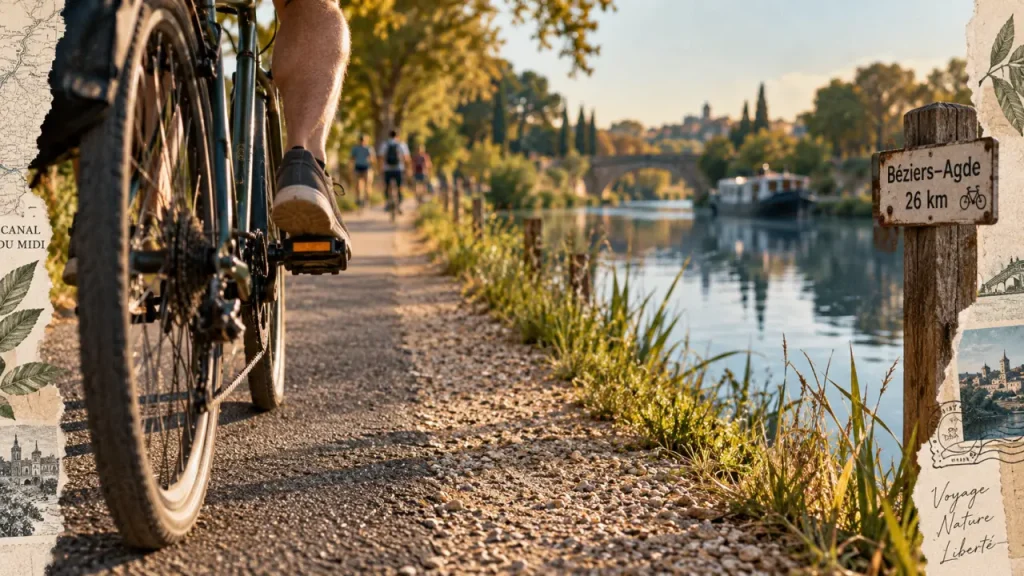 Vélo entre Béziers et Agde : 26 km faciles, mais pas toujours au bord du canal