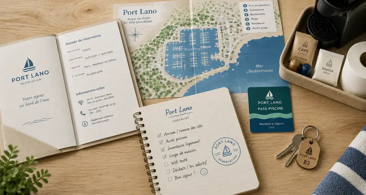Checklist Port Lano Agde pour réserver appartement plage et piscine